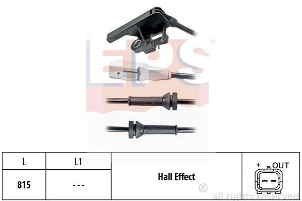 <strong>CITROEN Датчик ABS задн.C4,Peugeot 307 EPS 1.960.027 (фото 1)</strong>