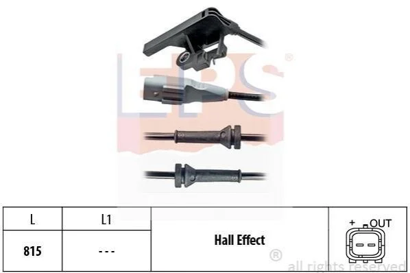 <strong>PEUGEOT Датчик ABS частоты вращения колеса задн.307 00- EPS 1.960.028 (фото 1)</strong>