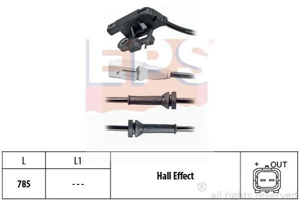 <strong>CITROEN Датчик ABS пер. PEUGEOT 307, Citroen C4 EPS 1.960.031 (фото 1)</strong>