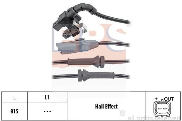 <strong>Датчик задн. ABS CITROEN C4 EPS 1.960.063 (фото 1)</strong>