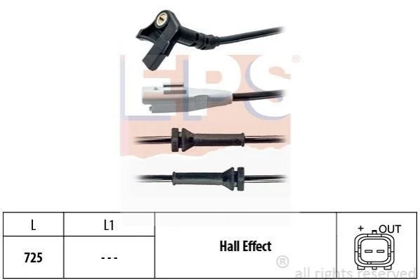 <strong>Датчик ABS перед. Citroen Picasso/ Berlingo/Peugeot Partner 08- EPS 1.960.092 (фото 1)</strong>