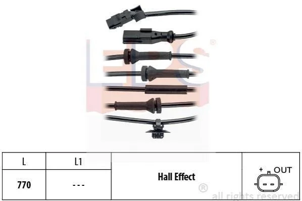 <strong>Датчик ABS передній Renault Kangoo 08- EPS 1.960.148 (фото 1)</strong>