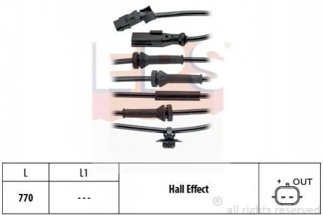 Датчик ABS передній Renault Kangoo 08- для Renault, Mercedes EPS 1.960.148 фото товару