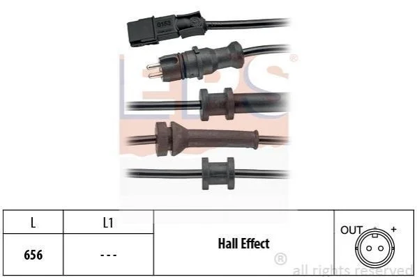 <strong>Датчик зад. ABS RENAULT Laguna II 01- EPS 1.960.153 (фото 1)</strong>