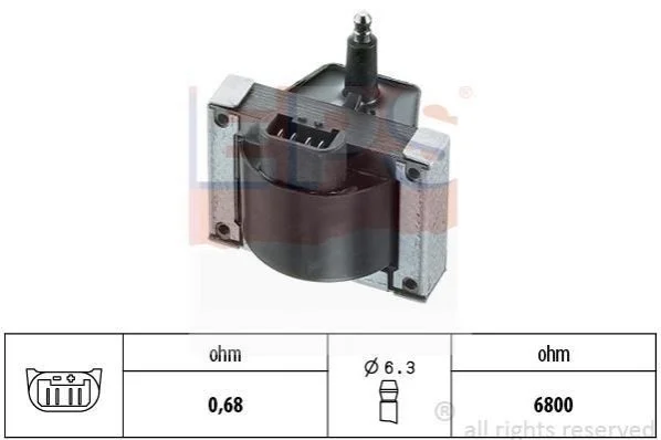 <strong>CITROEN Катушка зажигания AX,BX 86-, PEUGEOT 205/309/405 EPS 1.970.105 (фото 1)</strong>