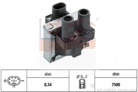 FIAT Катушка зажигания Alfa Romeo 33,Doblo,Palio,Punto,Tempra,Tipo 1.1/2.0 91- для EPS 1.970.146 фото товара