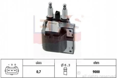 VOLVO Катушка зажигания S40,V40 96- для Renault, Volvo EPS 1.970.356 фото товару