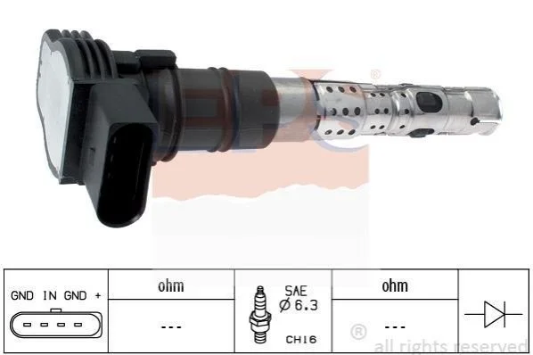 <strong>VW Катушка зажигания Touareg 4,2 -06, Phaeton EPS 1.970.425 (фото 1)</strong>