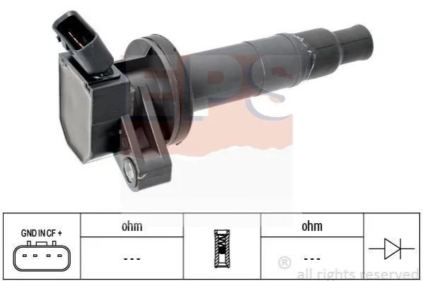 <strong>Катушка зажигания Toyota Corolla 1.4 (4ZZ-FE) 02.00-01.02/Rav 4 1.8VVTi 00- EPS 1.970.461 (фото 1)</strong>