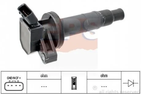 Котушка запалювання Toyota Corolla 1.4 (4ZZ-FE) 02.00-01.02/Rav 4 1.8VVTi 00- для EPS 1.970.461 фото товару