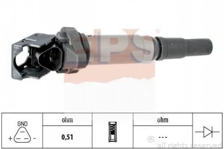 Котушка запалювання BMW 3 (E90) 323i/330i /5 (E60, F10)/7 (F01,F02,F03)/X5 (E70)/Peugeot 207, 308, 508 для EPS 1.970.475 фото товару