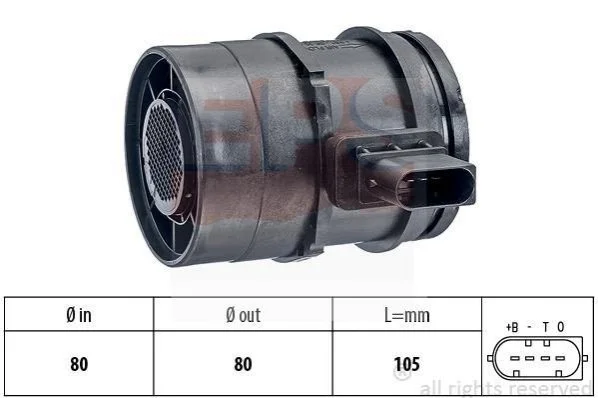 <strong>Воздухомір BMW 1 E81/3 E90/ DB Vito, Viano 2.0d/3.0d 09.03- EPS 1.991.126 (фото 1)</strong>