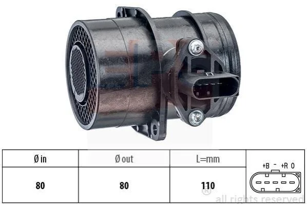 <strong>VW Расходомер воздуха Audi A3/4/6,Seat,Ford Galaxy,Skoda fabia,Octavia,SuperB,Caddy III,Golf IV,V,LT28-46,T5,Passat,Sharan,Touareg 1.9/2.5TDI EPS 1.991.191 (фото 1)</strong>