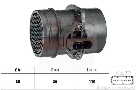 AUDI Витратомір повітря S3, RS6, TT 1,8 -06, SEAT Leon 1.8T для EPS 1.991.222 фото товару