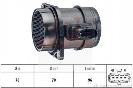 Расходомер воздуха Fiat Doblo 1.3 для Alfa Romeo, Fiat, Lancia, Ford EPS 1.991.299 фото товару