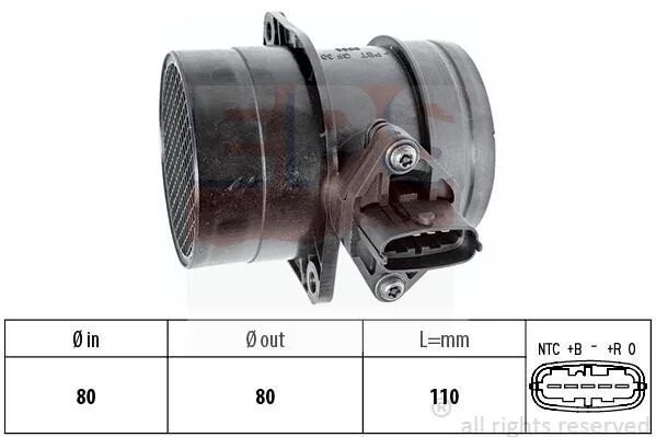 <strong>FORD Витратомір повітря MONDEO 1.8 03-07, JEEP GRAND CHEROKEE 2.7 01-05 EPS 1.991.311 (фото 1)</strong>