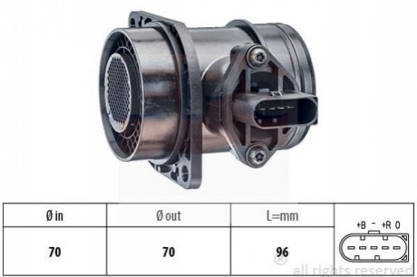 VW Расходомер воздуха (дизель) 1,9TDI: Audi A4 SEATSkoda Fabia,OctaviaVW Ford Galaxy EPS 1.991.325 фото товару