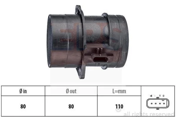 <strong>Витратомір повітря Audi A4/A6/Q3/Q5/VW Caddy/Crafter/Golf/T5 2.0TDI 05- EPS 1.991.446 (фото 1)</strong>