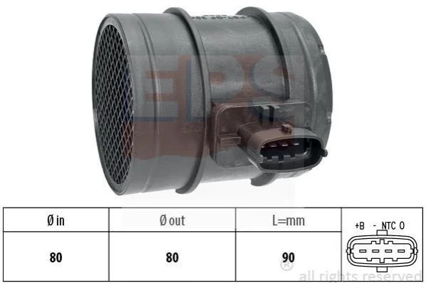 <strong>Расходомер воздуха FIAT DUCATO 2.3D,2.0D,3.0D 06- EPS 1.991.483 (фото 1)</strong>