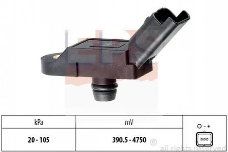 Датчик тиску повітря для Peugeot, Citroen, Fiat, Renault EPS 1.993.005 фото товару