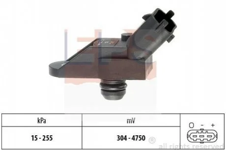 FIAT Датчик давления наддува 1,9-2,4JTD для Volvo, Fiat, Lancia, Alfa Romeo EPS 1.993.013 фото товару