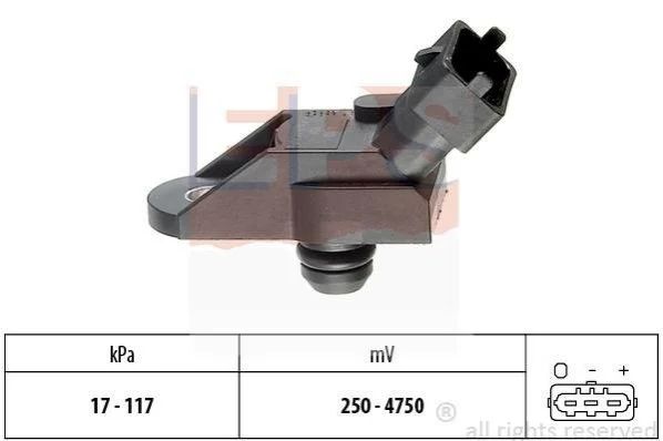 <strong>HONDA Датчик тиску у впускному трубопроводі ACCORD VI (CK, CG, CH, CF) 1.6 i (CG7) 98-02 EPS 1.993.053 (фото 1)</strong>