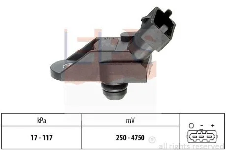 HONDA Датчик тиску у впускному трубопроводі ACCORD VI (CK, CG, CH, CF) 1.6 i (CG7) 98-02 для EPS 1.993.053 фото товара