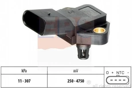 Датчик тиску повітря для Seat, Skoda, Volkswagen, Audi EPS 1.993.075 фото товару
