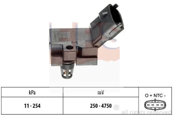 <strong>VOLVO Датчик давления в впускном коллекторе C30/70,S40/60/80,V70,XC70 2.0/2.5 98- EPS 1.993.078 (фото 1)</strong>