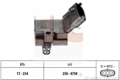 VOLVO Датчик давления в впускном коллекторе C30/70,S40/60/80,V70,XC70 2.0/2.5 98- для Volvo, Ford EPS 1.993.078 фото товару
