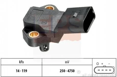 Датчик давления SEAT Ibiza IV 1.0TSI для Seat, Audi, Volkswagen, Skoda EPS 1.993.101 фото товару