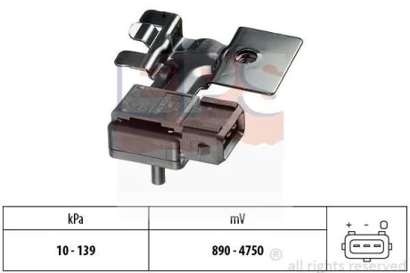 VOLVO Датчик тиску у впускному трубопроводі S60 I (384) 2.4 00-10, V70 II (285) 2.4 00-07 для EPS 1.993.108 фото товара