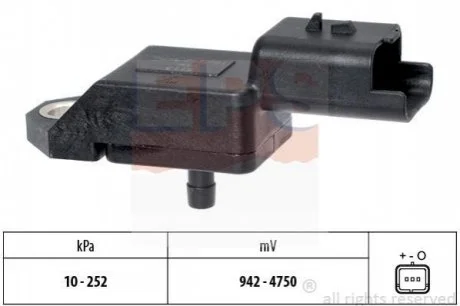 Датчик тиску повітря для Citroen, Peugeot, Fiat, Suzuki, Lancia EPS 1.993.113 фото товару