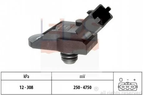 Датчик тиску повітря для Opel, Vauxhall EPS 1.993.114 фото товару