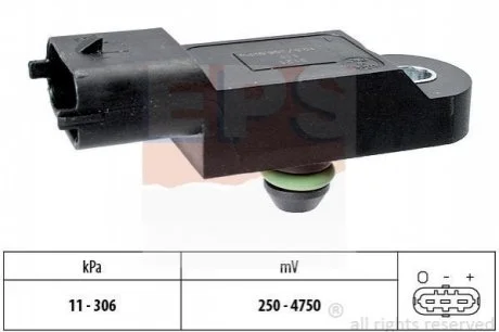 Датчик тиску наддуву (CR) 1,5-2,5DCI: Clio III, Megane II 02-, Laguna II 01- Scenic II 03- для Renault, Dacia, Nissan, Opel, Fiat EPS 1.993.121 фото товару