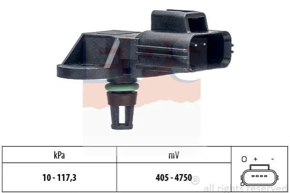 <strong>Датчик тиску повітря MAZDA 3,6 02- EPS 1.993.151 (фото 1)</strong>