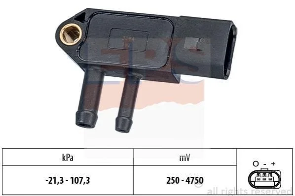 <strong>Датчик тиску каталізатора VAG Caddy/T5 10- (сажевого фільтра))) EPS 1.993.266 (фото 1)</strong>