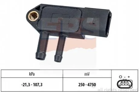 Датчик тиску каталізатора VAG Caddy/T5 10- (сажевого фільтра))) для Volkswagen, Skoda, Audi, Seat EPS 1.993.266 фото товару