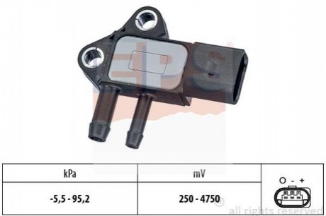 Датчик давления катализатора (сажевого фильтра)) Audi A4 (B7), A6 (C6), A8, Q7 TDI 03- VW Caddy, Crafter, T5, Passat (B6) 2.0TDI 03-05, Touareg 5.0TDI 02-10 EPS 1.993.297 фото товара