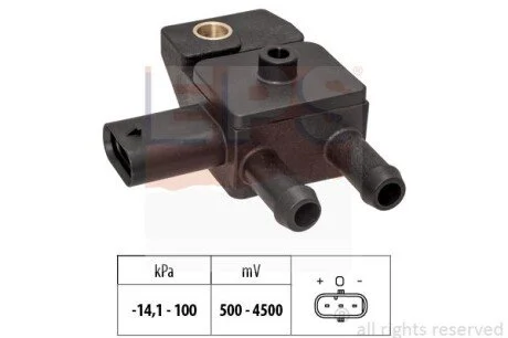 BMW датчик тиск вихлопних газів 1 (F20) 120 d 11-15, 2 купе (F22, F87) 220 d 12-14, 3 (E90) 320 d 10-11, 4 Gran Coupe (F36) 430 d 14-, 5 Gran Turismo (F07) 535 d 10-12, MINI COUNTRYMAN (R60) Cooper D ALL4 11-16 для BMW, Toyota, Mini EPS 1.993.306 фото товару