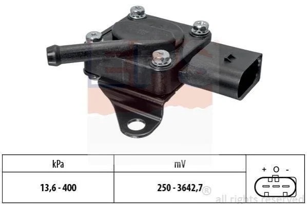 <strong>Датчик давления выпускных газов Bmw 1 (E81, E87) 1.6D-2.3D/5 (F10) 2.0D-3.5D/7 (F01,F02)/X5 (E70) EPS 1.993.319 (фото 1)</strong>