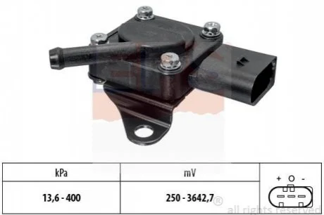 Датчик тиску випускних газів Bmw 1 (E81, E87) 1.6D-2.3D/5 (F10) 2.0D-3.5D/7 (F01,F02)/X5 (E70) для BMW EPS 1.993.319 фото товару