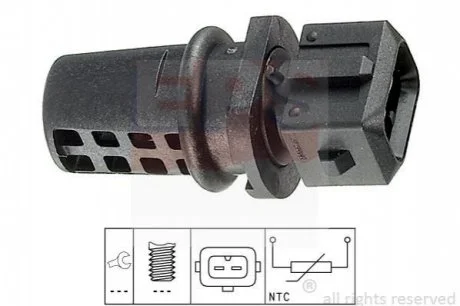 Датчик темп. впуск. повітря Daewoo Lanos, Leganza, Nubira 1.4-2.0 16V 05.97- Volvo 1.6-2.5 для EPS 1.994.008 фото товару