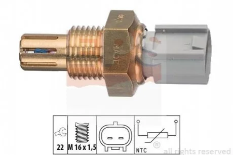 Датчик темп. впуск. повітря Toyota 2.0D/2.2D/2.5D 97- для Toyota, Lexus, Subaru EPS 1.994.024 фото товару