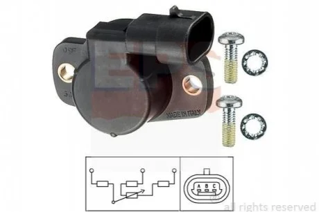 Датчик положення дросу.. Fiat Panda/Punto, Volvo V40/S40 1.1-2.0 95-04 для Fiat, Peugeot, Volvo, Renault, Citroen EPS 1.995.001 фото товару