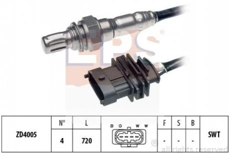 Лямбда-зонд перед каталізатором Opel Astra G 1.4/1.6 /Vectra B 1.6 /Zafira A 1.6 для Vauxhall, Opel EPS 1.997.340 фото товару