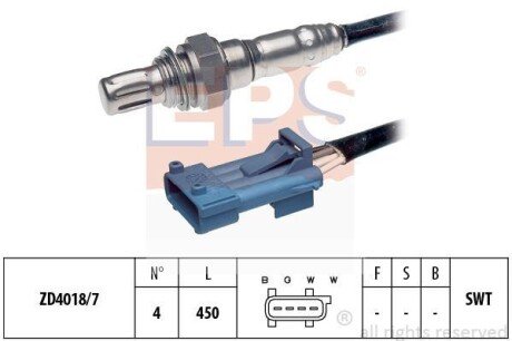 CITROEN лямбда-зонд Berlingo,C3,C4 Picasso,C5 III,DS,Mini,Peugeot 1.6 07- EPS 1.998.078 фото товара