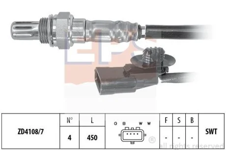 RENAULT лямбда-зонд Dacia Dokker,Duster,Logan,Lodgy,Clio IV,Grand Scenic III,Megane III,Kadjar,Kangoo 12- для Renault, Dacia, Lada EPS 1.998.169 фото товару