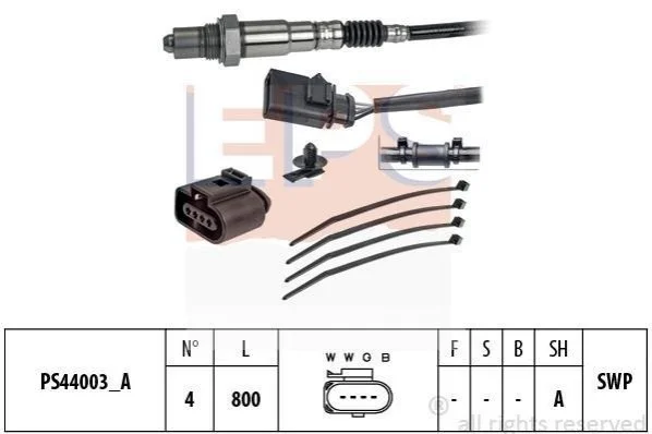 <strong>Лямбда-зонд VW 1,8-2,0TSI/TFSI/GTI 04-. EPS 1.998.243 (фото 1)</strong>