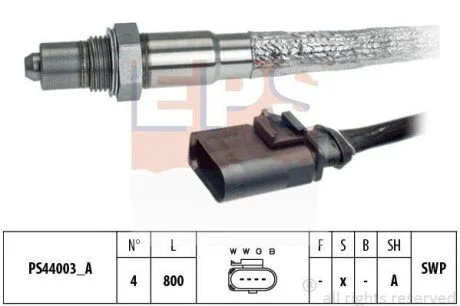 VW Лямбда-зонд GOLF VI 2.0 GTI 13-20, AUDI A3 1.8 12-16, SEAT LEON 1.8 13-18, SKODA OCTAVIA 1.8 12-20 для Skoda, Audi, Seat, Volkswagen EPS 1.998.250 фото товару